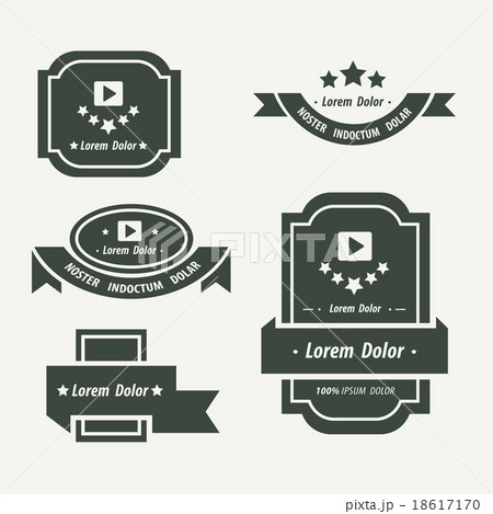 Banner And Ribbon Design Vector black color Banner And Ribbon Design Vector black color 18617170