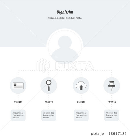Design Timeline Infographic black and white 18617185