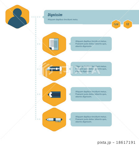Timeline Infographic template blue and yellow Timeline Infographic template blue and yellow 18617191