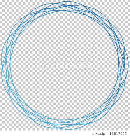 Round Frame Blue Gradation Stock Illustration