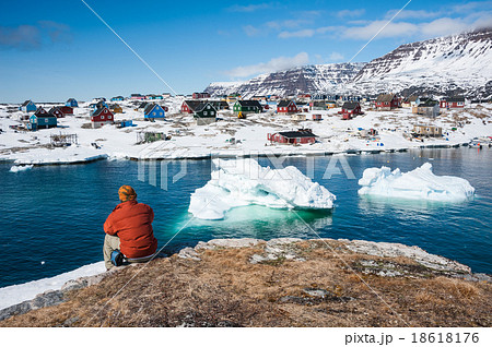 Views of Qeqertarsuaq, small town of Greenland Views of Qeqertarsuaq, small town of Greenland 18618176