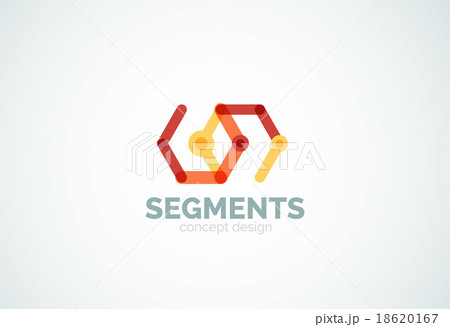 Vector outline minimal abstract geometric logo Vector outline minimal abstract geometric logo 18620167