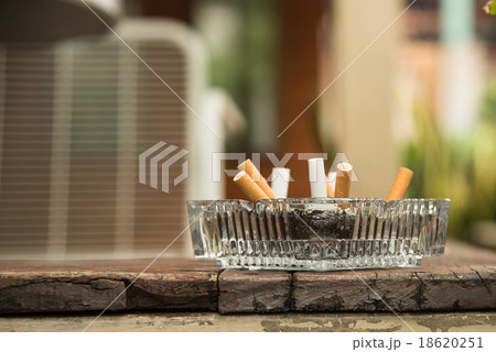ashtray on wood plank ashtray on wood plank 18620251