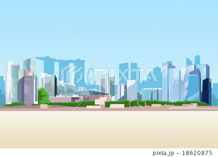 Singapore City View Skyscraper Background Skyline Singapore City View Skyscraper Background Skyline 18620875