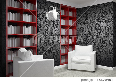 Studying room with two armchairs Studying room with two armchairs 18620901