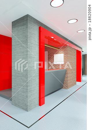 office lobby with a reception desk office lobby with a reception desk 18620904