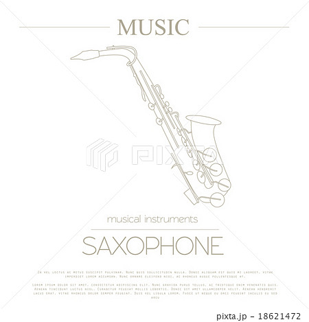 Musical instruments graphic template. Saxophone Musical instruments graphic template. Saxophone 18621472