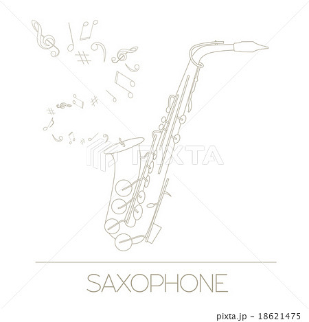 Musical instruments graphic template. Saxophone 18621475