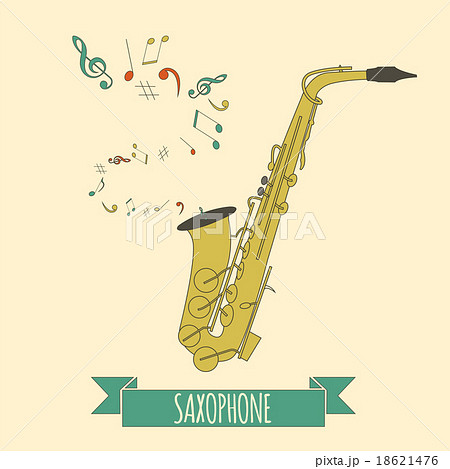 Musical instruments graphic template. Saxophone Musical instruments graphic template. Saxophone 18621476