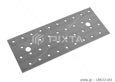 Metal sheet surface with holes 18622183