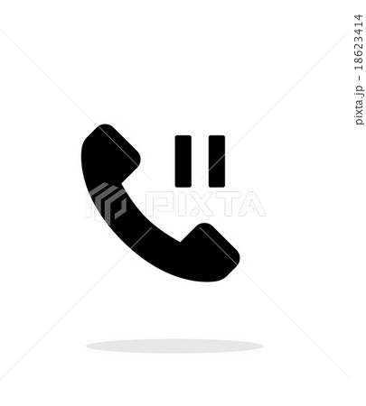 Phone call pause simple icon on white background. 18623414