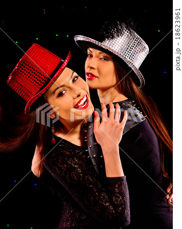 Lesbians women dancing on party Lesbians women dancing on party 18623961