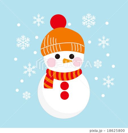 雪だるま スノーマン クリスマス素材のイラスト素材 18625800 Pixta
