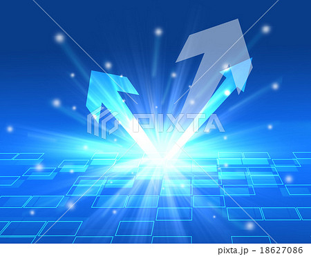 成長 矢印 アロー ベクトル 方角 躍進 飛躍のイラスト素材