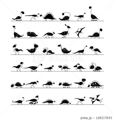 Dinosaurs collection, sketch for your design 18627945