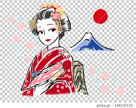 舞妓さん上半身 舞妓さん上半身 18628310