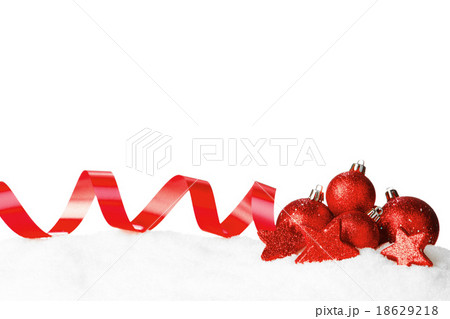 Christmas decorations in snow Christmas decorations in snow 18629218
