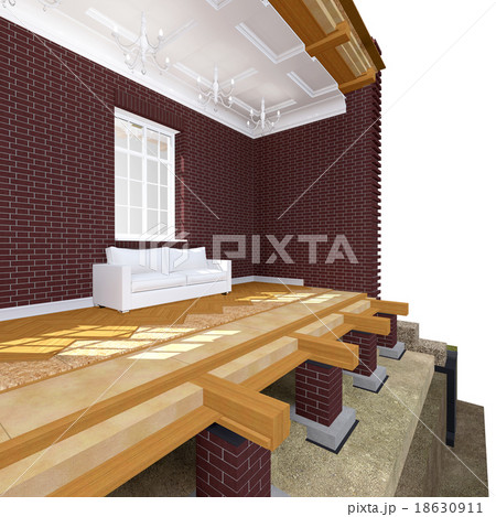 Cross section of brick house 18630911
