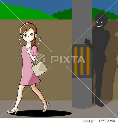 女性とストーカー 18630948