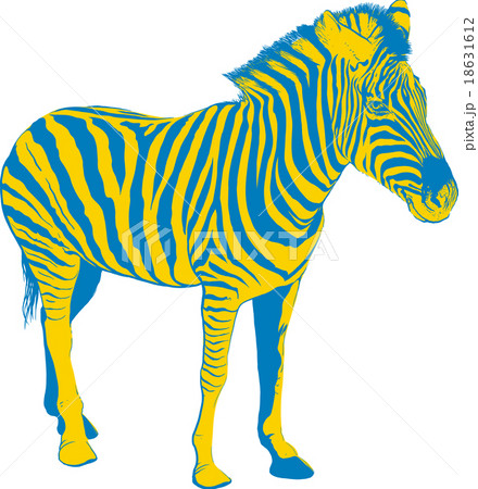 Yellow Blue Zebra 18631612