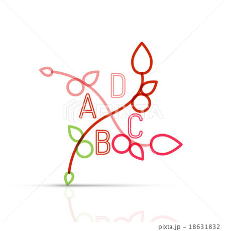 Abstract geometric linear hipster floral icon Abstract geometric linear hipster floral icon 18631832