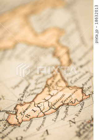 古地図 イタリア・シシリー島 古地図 イタリア・シシリー島 18632013