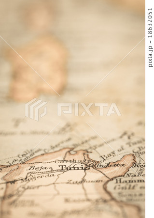 古地図 チェニジア・チェニス 古地図 チェニジア・チェニス 18632051