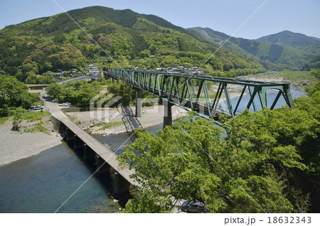 四万十川 第一三島橋 予土線 18632343