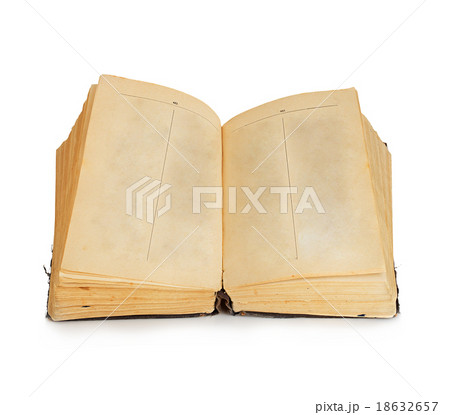 Old book close-up isolated on a white background. 18632657