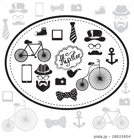 Hipster and retro style icon set 18633604
