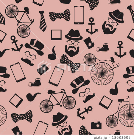 Seamless vector pattern in hipster style 18633605