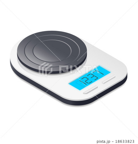 Kitchen scales isometric icon Kitchen scales isometric icon 18633823