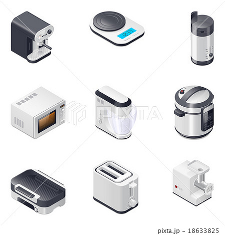 Household appliances isometric icons set, part 2 Household appliances isometric icons set, part 2 18633825