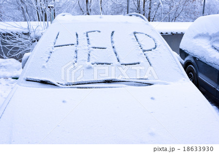 Word help on snow covered car 18633930