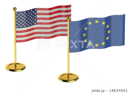 meeting USA with EU concept 18634691