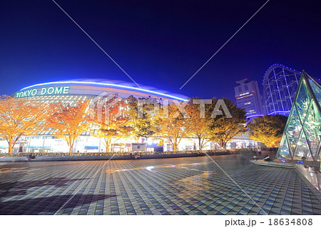 東京ドーム夜景の写真素材