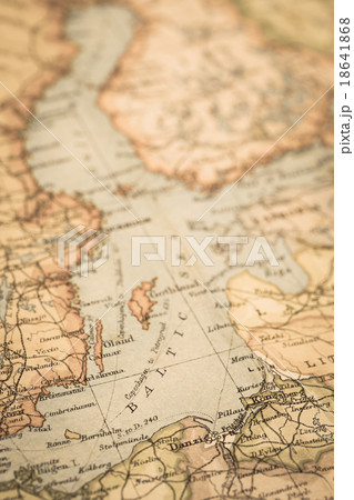 古地図 ヨーロッパ バルト海の写真素材