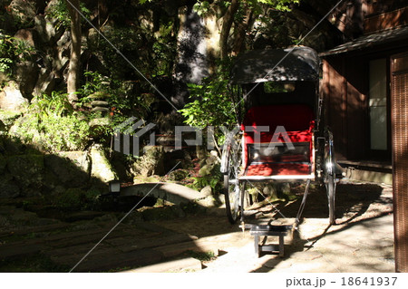 日本庭園と人力車 日本庭園と人力車 18641937