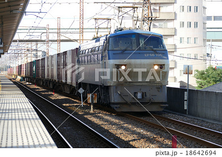貨物列車　EF66　コンテナ　西浦和駅 18642694