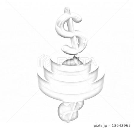 icon dollar sign on podium 18642965