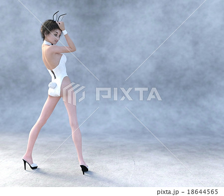 可愛いバニーガール perming3DCGイラスト素材 可愛いバニーガール perming3DCGイラスト素材 18644565