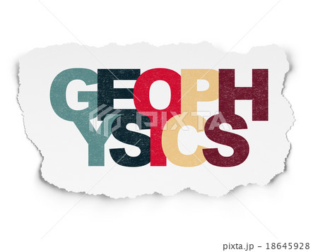 Science concept: Geophysics on Torn Paper Science concept: Geophysics on Torn Paper 18645928