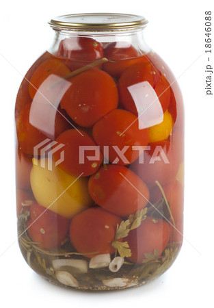 Bank of canned tomatoes 18646088