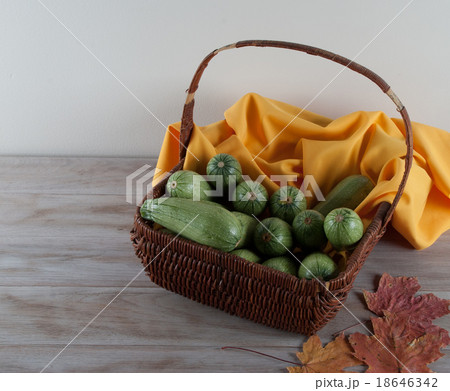 Wicker Basket with Fresh Vegetables Wicker Basket with Fresh Vegetables 18646342