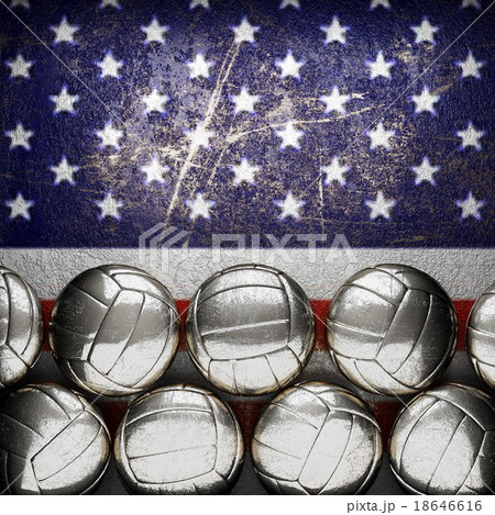 silver background painted to US flag silver background painted to US flag 18646616