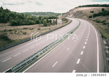 Highway through France at summer time Highway through France at summer time 18646869