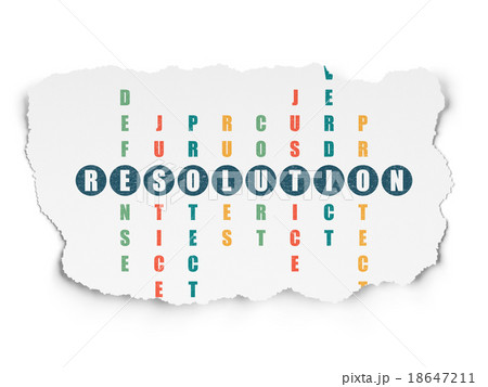 Law concept: Resolution in Crossword Puzzle 18647211