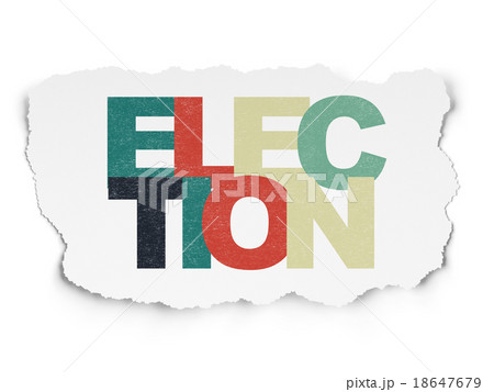 Politics concept: Election on Torn Paper Politics concept: Election on Torn Paper 18647679