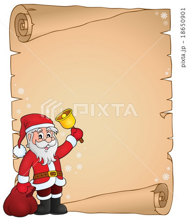 Santa Claus with bell theme parchment 3 Santa Claus with bell theme parchment 3 18650901