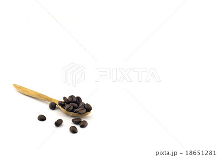 coffee beans in bag isolated on white background coffee beans in bag isolated on white background 18651281